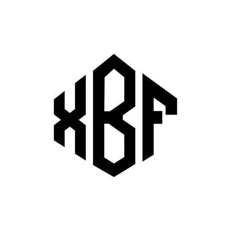 design de logotipo de carta xbf com forma de polígono. polígono xbf e