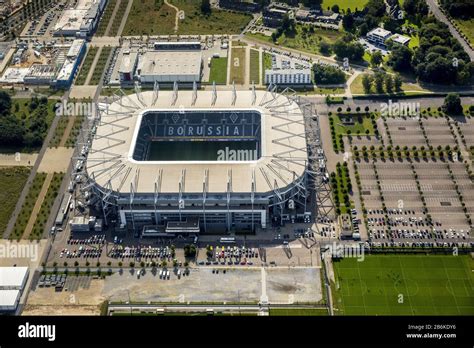 borussia park stadium of the football team borussia monchengladbach aerial view 12 08 2014