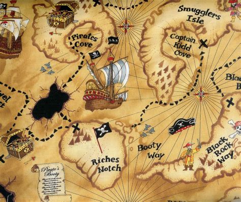 Printable Treasure Maps 6 Textured Pirate Map Papers
