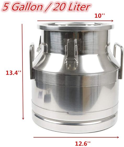 hyykj milk can food grade stainless steel milk can tote jug wine pail bucket