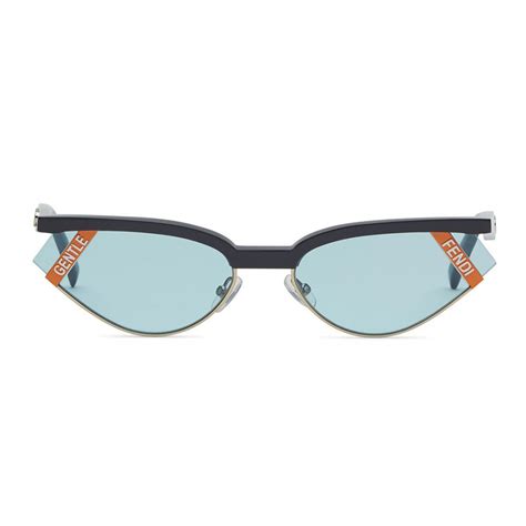 Fendi Gentle Monster No 01 Cat Eye Sunglasses Grey Light Blue Sunglasses Fendi