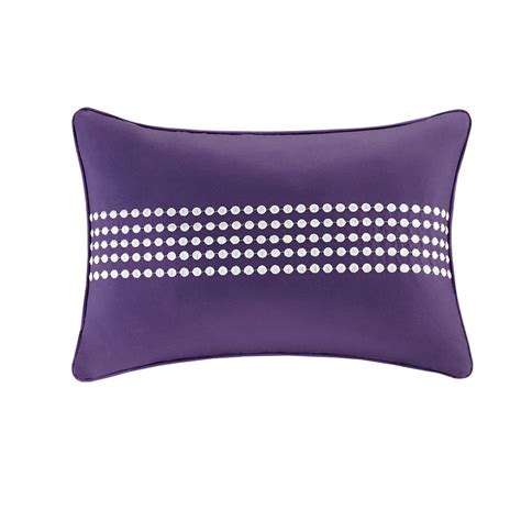 Purple And Grey Reversible Fretwork Comforter Set And Matching Sheet Set