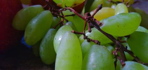 Grapes Group With Apple Stock Photo Image Of Yellow 214862036