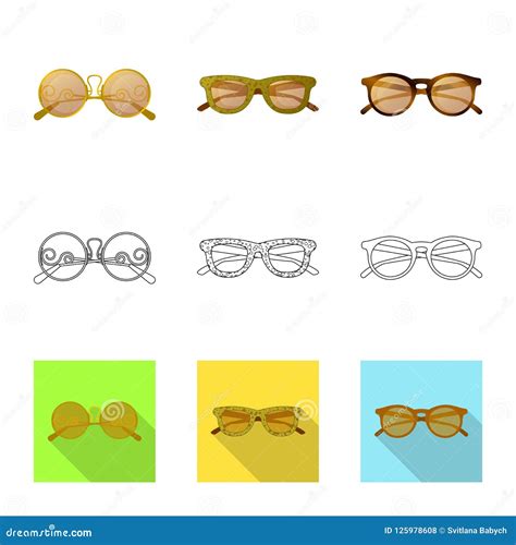 Vector Illustration Of Glasses And Sunglasses Icon Set Of Glasses And Accessory Stock Symbol