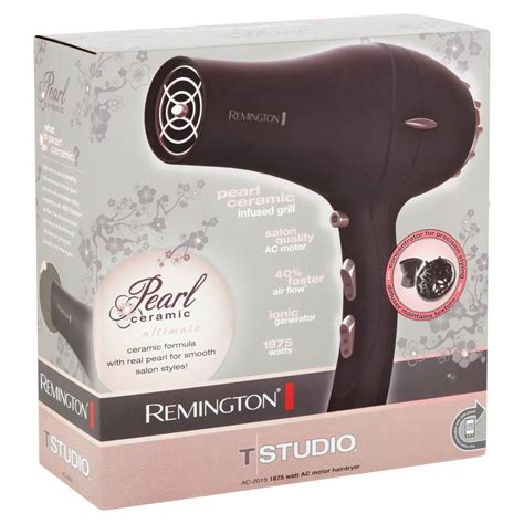 Remington Ac2015 Pearl Ceramic Professional Ac Hair Dryer Black