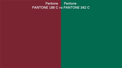 Pantone 188 C Vs Pantone 342 C Side By Side Comparison