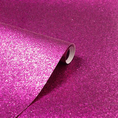 Arthouse Sequin Sparkle Hot Pink Wallpaper Wilko