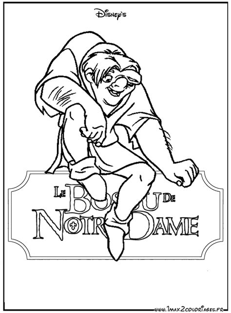 Coloriages Du Film D Animation De Walt Disney Le Bossu De Notre Dame Dessin Affiche
