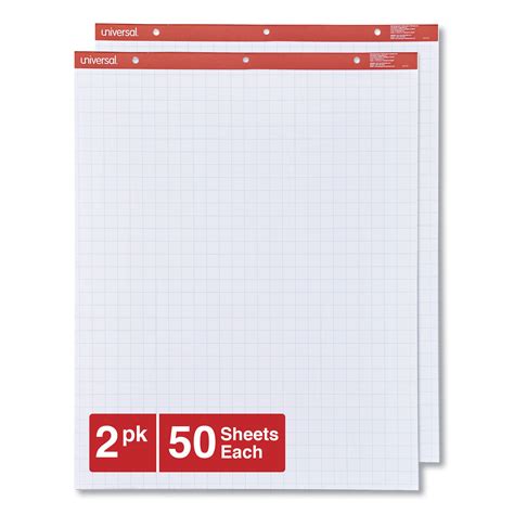 Universal Easel Padsflip Charts 27 X 34 White 50 Sheets 2carton