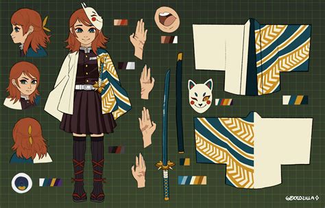 Demon Slayer Character Design Sheet Commission By Gekkozilla On Deviantart