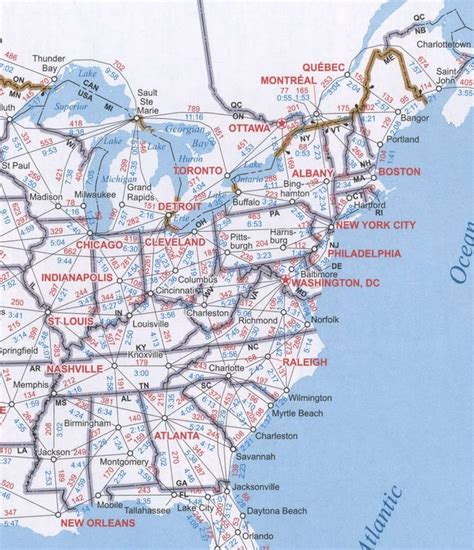 Maps Of Northeastern Region United States Highways And Roads Usa