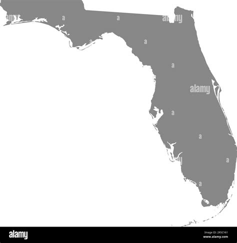Florida Map Usa Black And White Stock Photos And Images Alamy