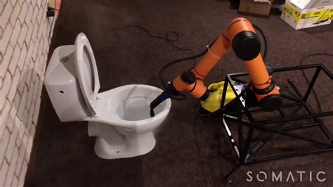 First Ever Bathroom Cleaning Robot Youtube
