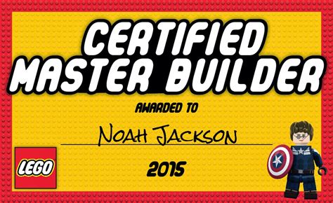 Lego master builder certificate black friday by sweetclassix. Blink of an Eye: Lego Birthday Party