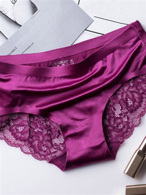 Balai Sexy Lace Underwear For Women Frozen Silk Seamless Panties With