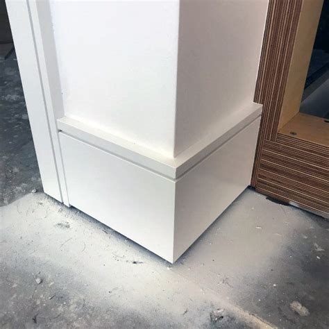 The backer board is a 1x6 with a bevel cut along the top edge, but a simple square cut will work also. Top 40 Best Modern Baseboard Ideas - Luxury Architectural Trim Designs