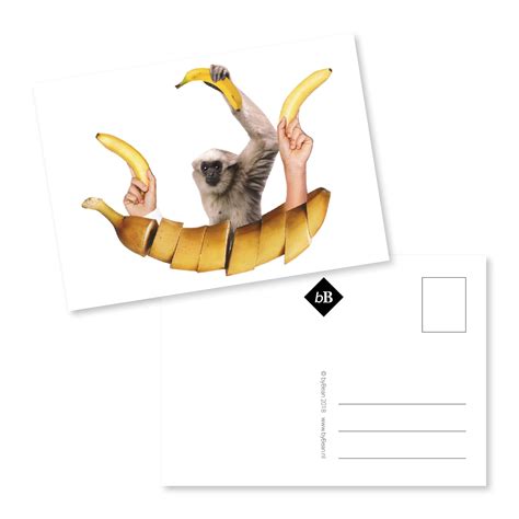 kaartje collage gaan met die banaan bybean