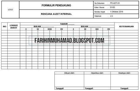 Soal psikotes lengkap serta kunci jawaban youtube. Contoh Form Pendukung SOP Audit Internal - Farihin's Blog