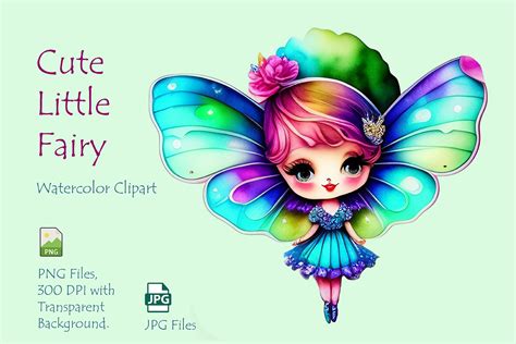 Cute Little Fairy Watercolor Clipart Graphic By Graphic And Kdp Interior