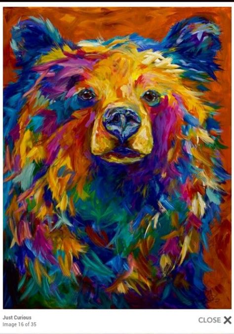 Hi Big Bright Colorful Bearccp Colorful Bear Painting