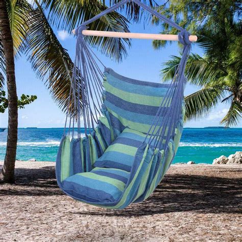 You don't eat to pack a heavy chair for your camping trip. Hammock Hanging Rope Chair Porch Swing Seat Patio Camping ...