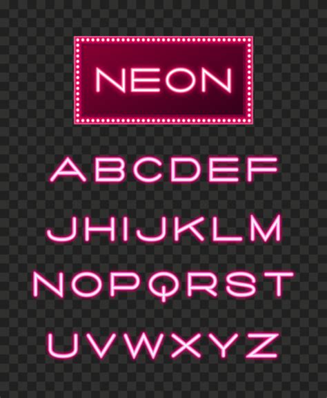 Hd Pink Neon Alphabet Text Letters Png Citypng