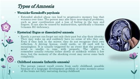 Amnesia Types Symptoms Causes And Treatment