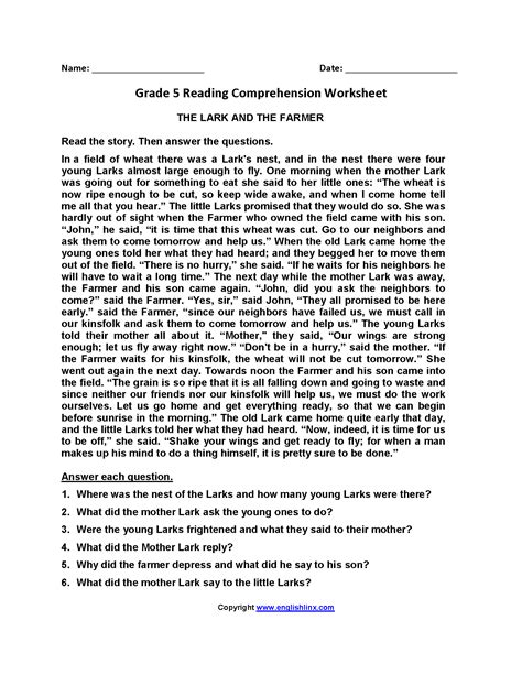 8th Grade Reading Comprehension Pdf