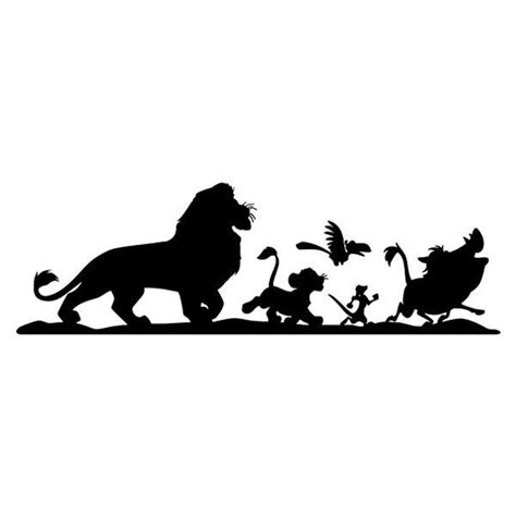 Wall Sticker Lion King Characters Silhouettes