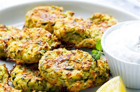 Zucchini And Feta Fritters Greek Style Baked Beauties