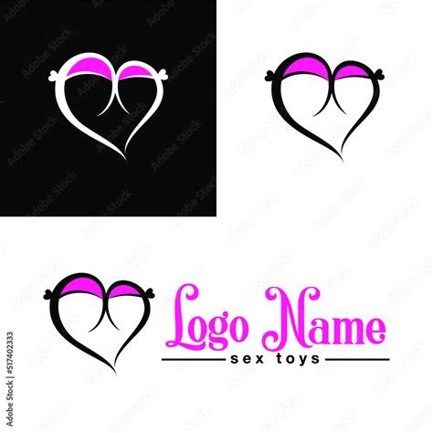 Adult Store Logo Design Cute Sex Shop Badge Template Sexy Label