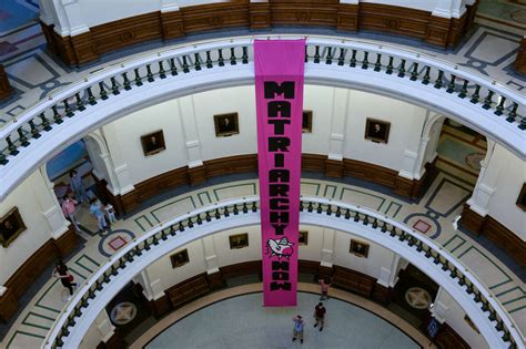 Pussy Riot Hangs Matriarchy Now Banner In Texas State Capitol To