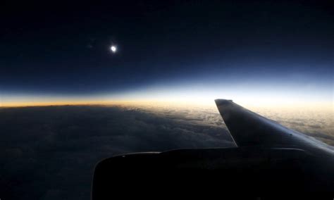 Plane Passengers Watch Solar Eclipse From Air Video Science The