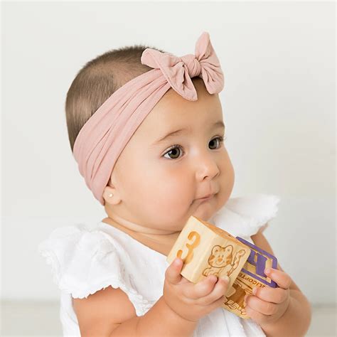 Cute Baby Girl Headbands Knitted Newborn Baby Bows Hairband Head Warm