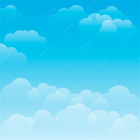 Cloudy Sky Background Clipart Blue