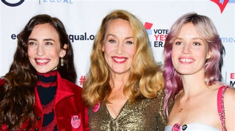 Jerry Hall Is Dazzling In Gold On Rare Outing With Lookalike Daughters Starts At 60