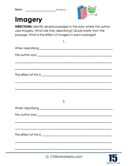 Imagery Worksheets 15