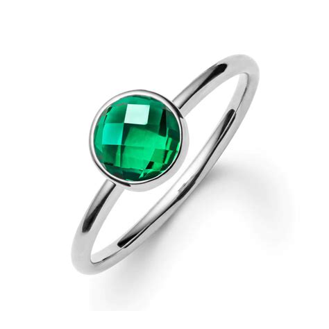 Bezel Set Emerald Ring Temple And Grace Nz