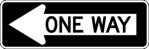 Clipart One Way Left Traffic Sign Horizontal