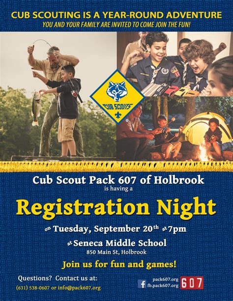 Cub Scout Pack 607 Hosting Registration Night Sachem Report
