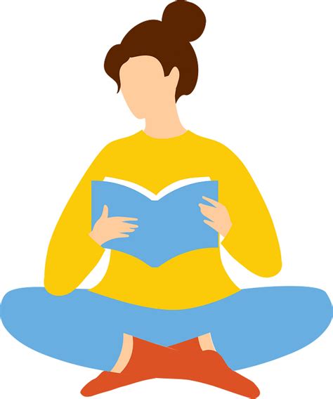 Woman Is Reading Book Clipart Free Download Transparent Png Creazilla
