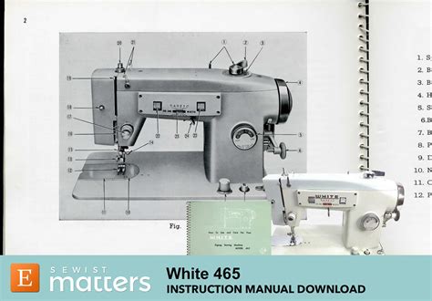 White 465 Zigzag Sewing Machine Instruction Manual Pdf Etsy