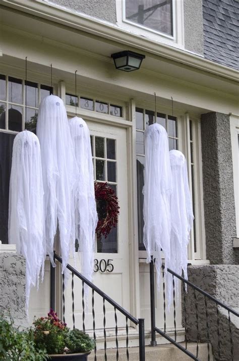 How To Make Haunting Hanging Ghost Decor For Halloween Outdoor