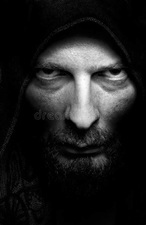 Dark Portrait Of Scary Evil Sinister Man Dark Portrait Of Scary Evil