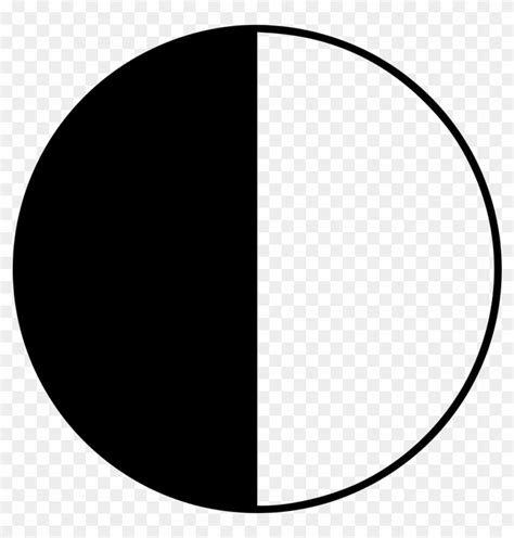 Find Hd Png File Svg Half Black Half White Circle Transparent Png