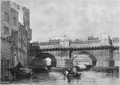 The Southwark End Of Old London Bridge 1831 1912 From London