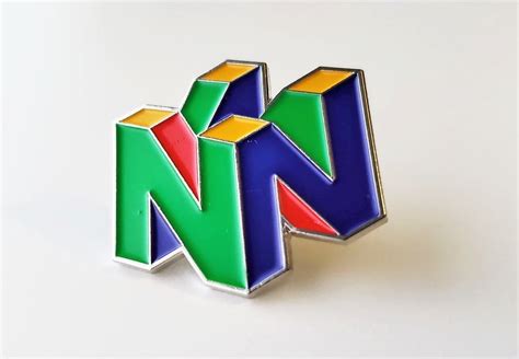 Nintendo 64 Logo Pin N64 Enamel & Metal Promo Lapel Pin 90s Video Game Display - Other