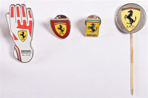 Ferrari A Collection Of Pin Badges And Keyrings Relating To Ferrari Price Estimate