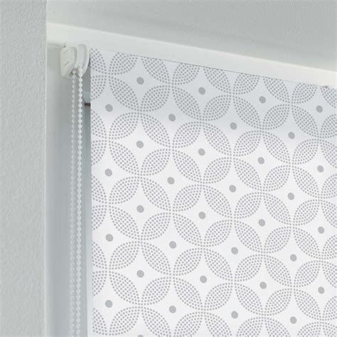 Modern Geometric Japanese Print Roller Blind White Tonys Textiles
