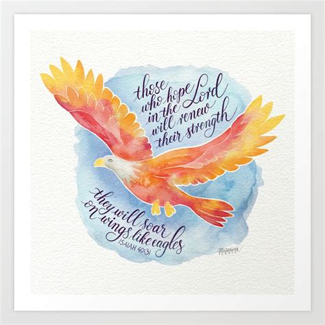 Soar On Wings Like Eagles Isaiah 4031 Christian Art T Bible Quote